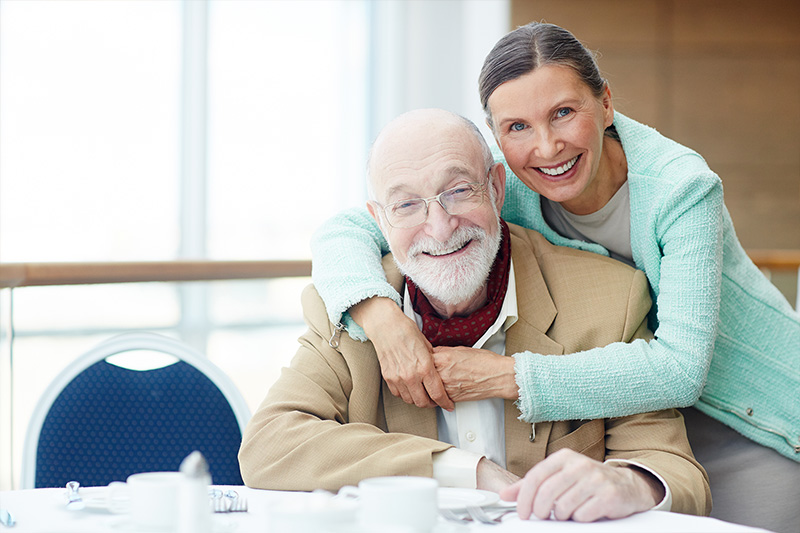 Senior citizens enjoying community activities